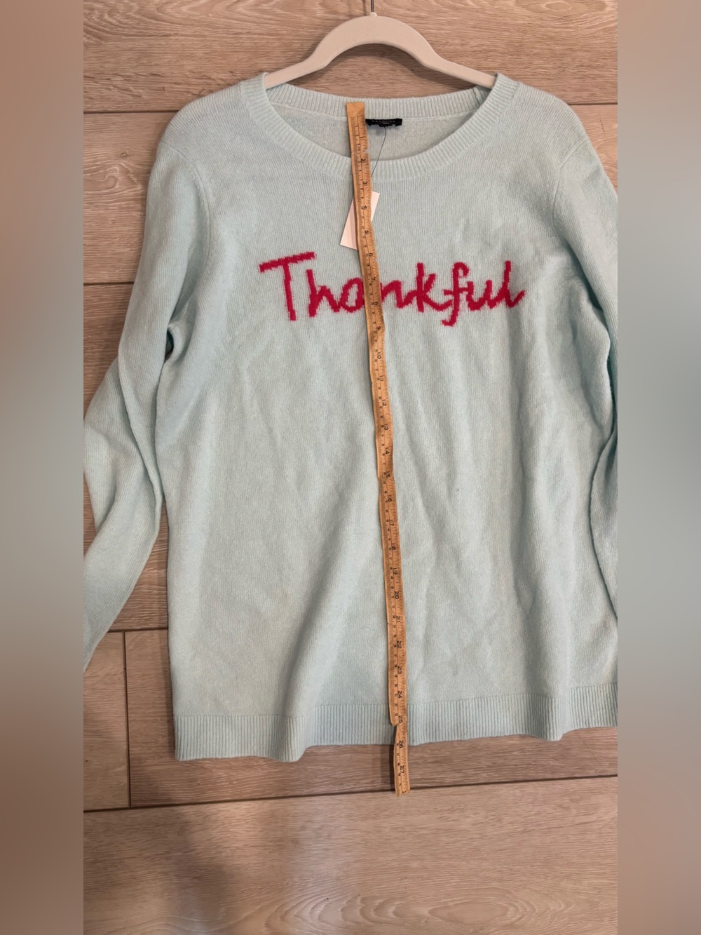 Talbots Light Blue Thankful Sweater Size X - Picture 6 of 9